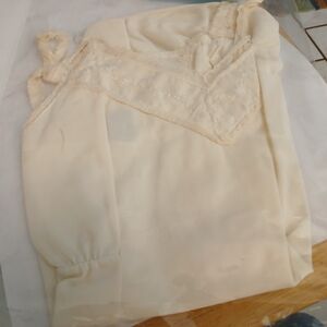 Elegant Cream Lace Blouse